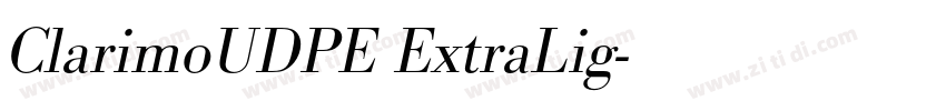 ClarimoUDPE ExtraLig字体转换